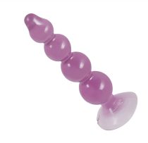 anal beads - tapadókorongos análbot (lila)