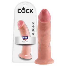   King Cock 9 - tapadókorongos élethű dildó (23cm) - natúr