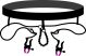 Bad Kitty - szeméremszéthúzó csipeszek derékalsóval - lila-fekete (S-L)