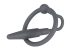 Penisplug - szilikon makkgyűrű hűgycsőkúppal (szürke)