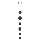 Black Velvets - 6 gyöngyös anál dildó (fekete)