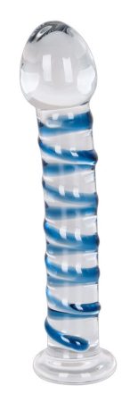 Arts Clair Bleu - spirális üveg dildó