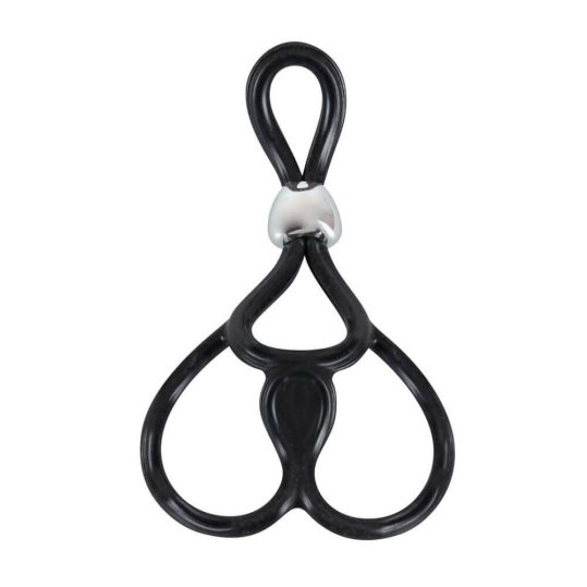 You2Toys - Tripla, állítható pénisz- és heregyűrű (fekete)
