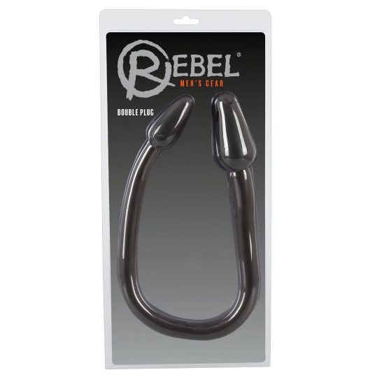 Rebel Double Plug - dupla kúp anál dildó (fekete)