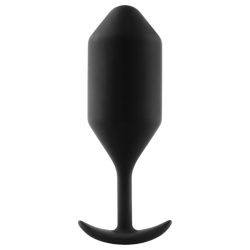   b-vibe Snug Plug 4 - dupla golyós anál plug (257g) - fekete