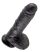 King Cock 8 herés dildó (20 cm) - fekete