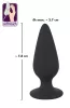 Black Velvets Heavy - 40g-os anál plug (fekete)