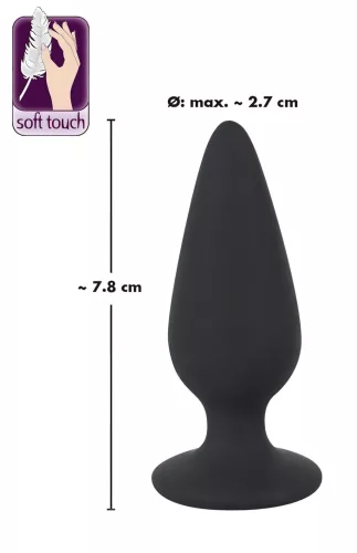 Black Velvets Heavy - 40g-os anál plug (fekete)