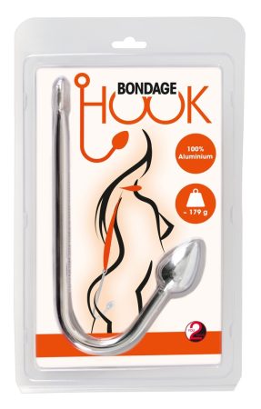 You2Toys Bondage Hook - alumínium anál horog (179g) - ezüst