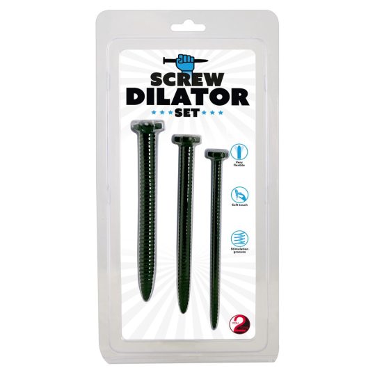 You2Toys Screw Dilator - csavaros húgycsőtágító dildó szett (3 db)