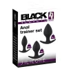 Black Velvets - szilikon anál plug szett (3 részes) - fekete