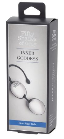Fifty Shades Inner Goddess Silver - gésagolyó duó (fekete-ezüst)