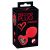 You2Toys - Plug Medium - fekete köves, szíves anál dildó (piros) - közepes
