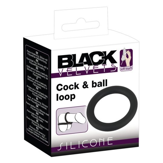 Black Velvet - szilikon péniszgyűrű (fekete) - 5cm