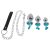 You2Toys - Butt Plug Set - anál plug szett + póráz (ezüst)