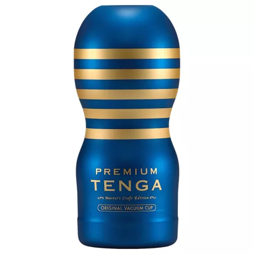 TENGA Premium Original - eldobható maszturbátor (kék)