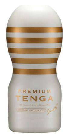 TENGA Premium Gentle - eldobható maszturbátor (fehér)
