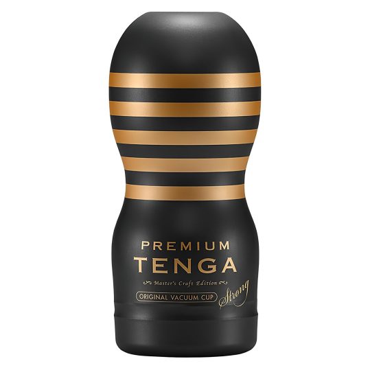 TENGA Premium Strong - eldobható maszturbátor (fekete)