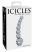 Icicles No. 66 - íves, gömbös, üveg dildó (áttetsző)