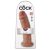 King Cock 10 - nagy tapadótalpas dildó (25cm) - sötét natúr