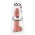 King Cock 11 - nagy tapadótalpas, herés dildó (28cm) - natúr