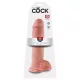 King Cock 11 - tapadókorongos, herés dildó (28cm) - natúr