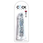 King Cock Clear 8 - tapadókorongos, nagy dildó (20cm)