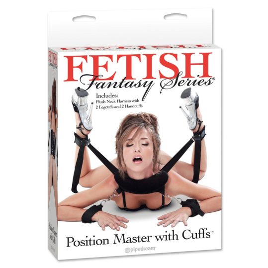 Fetish Position Master - kötözőszett bilinccsel (fekete)