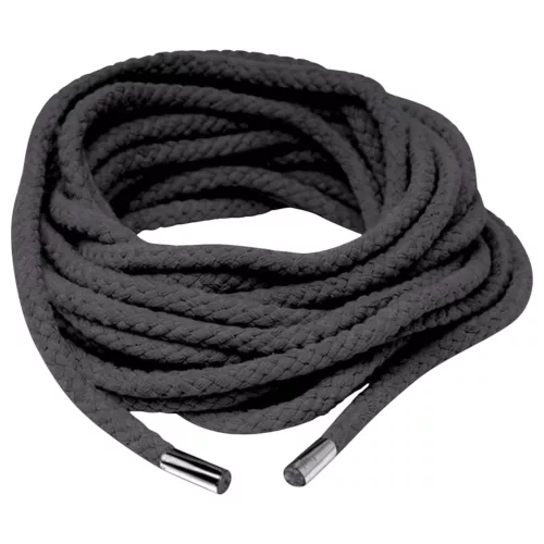 Fetish Silk Rope - selymes shibari bondage kötél (10 m, fekete)