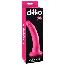 / Dillio 7 - tapadókorongos, élethű dildó (18cm) - pink