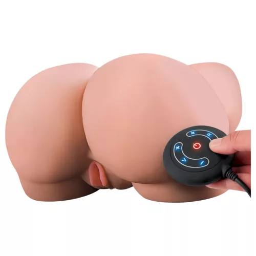 / PDX Elite Milk Me Silly - vibrációs torzó maszturbátor (natúr)