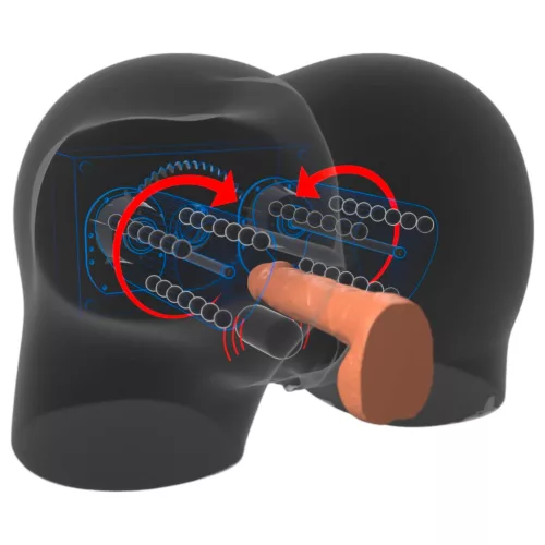 / PDX Elite Milk Me Silly - vibrációs torzó maszturbátor (natúr)