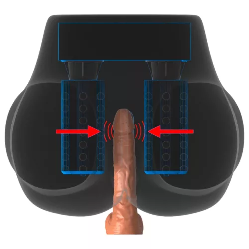 / PDX Elite Milk Me Silly - vibrációs torzó maszturbátor (natúr)