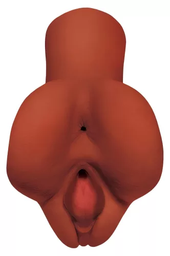 PDX Pick Your Pleasure - 2in1 élethű maszturbátor (barna)