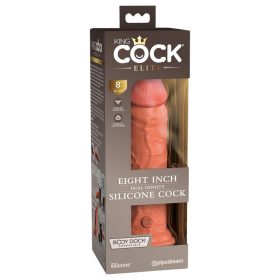   King Cock Elite 8 - tapadókorongos dildó (20cm) - sötét natúr
