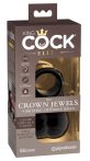   King Cock Elite Crown Jewels - lengőhere, vibrációs péniszfeltét (fekete)