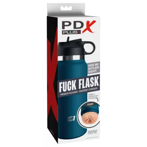 Fuck Flask Private Pleaser - művagina kulacsban (kék-natúr)