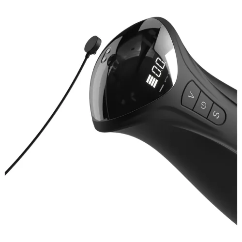 PDX Elite - szívó, rezgő maszturbátor (fekete)