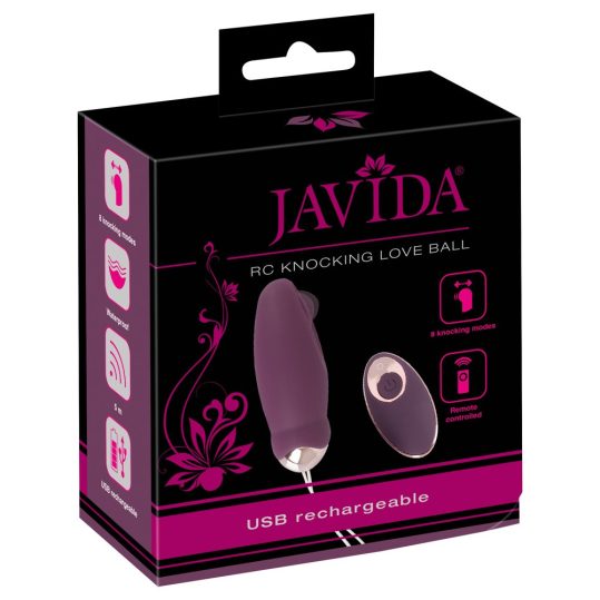 Javida - akkus, rádiós, pulzáló vibrotojás (lila)