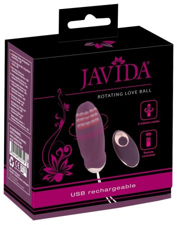 Javida - akkus, rádiós, forgó gyöngyös vibrotojás (lila)