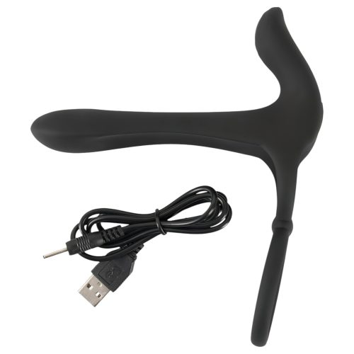 Black Velvets - akkus, 2in1 vibrátor és péniszgyűrű (fekete)