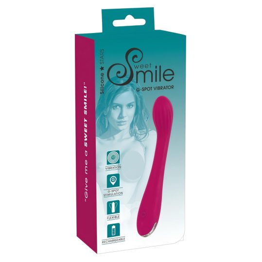 SMILE G-spot - akkus, bordázott G-pont vibrátor (lila)