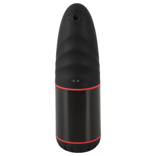 WYNE 02 - akkus, rezgő-szívó maszturbátor (fekete-fehér)