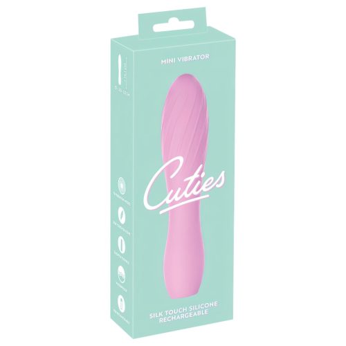 Cuties Mini 3 - akkus, vízálló, bordázott vibrátor (pink)