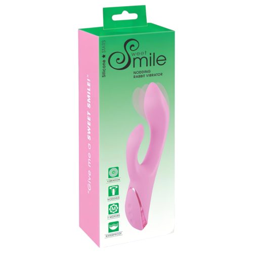 / SMILE Nodding - akkus, csiklókaros, bólogató vibrátor (pink)