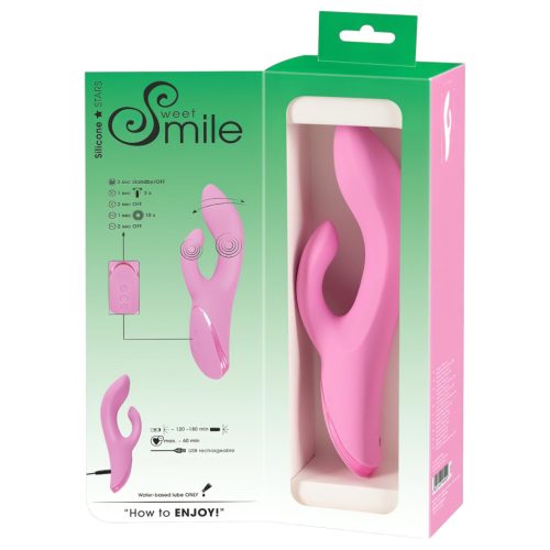 / SMILE Nodding - akkus, csiklókaros, bólogató vibrátor (pink)