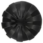 ANOS - bordázott puha anál plug - 7cm (fekete)