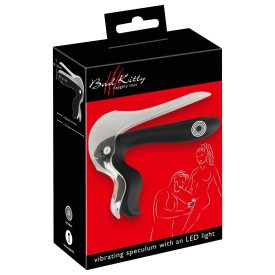 Bad Kitty - akkus LED-es hüvelytükör (fekete-átlátszó)