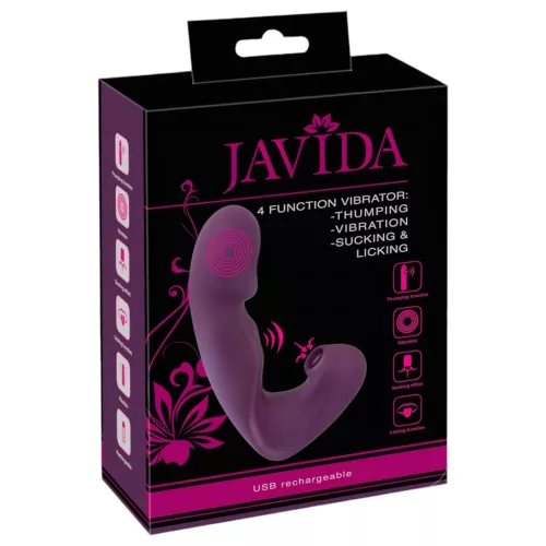 Javida - 4in1 csiklóizgató vibrátor (lila)