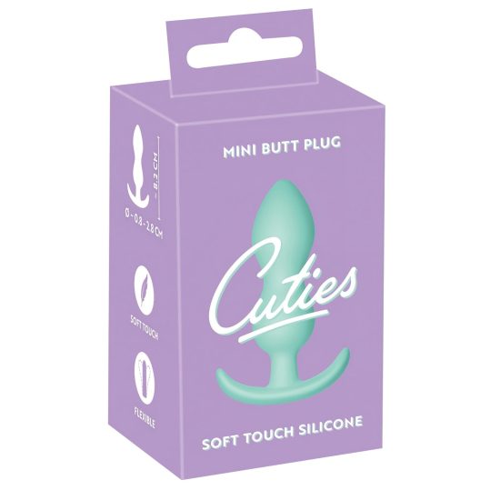 Cuties Mini Butt Plug - szilikon anál dildó - menta (2,3cm)